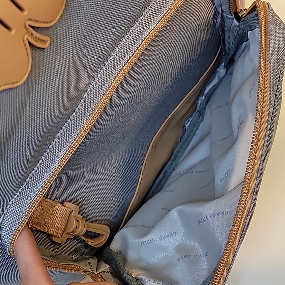 Lucky Brand Backpack, Travel, Lightweight, Comfortable, Gray/ Tan Unisex - Picture 6 of 16